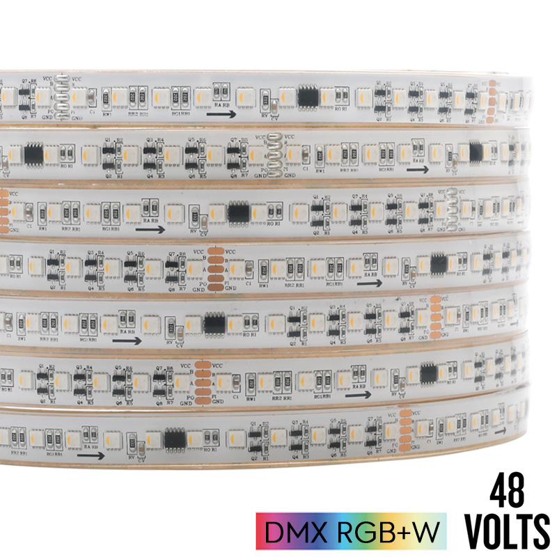 UCS512H4 48V DMX Strip Light 300LEDs 5050 RGBW, 5m to 20m Long